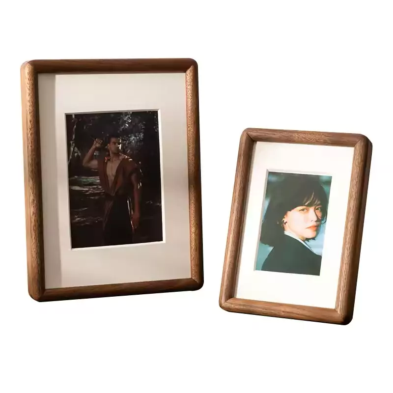 Wholesale 4x6", 5x7", 8x10", 11x14" Walnut Wood Photo Frame Mortise and