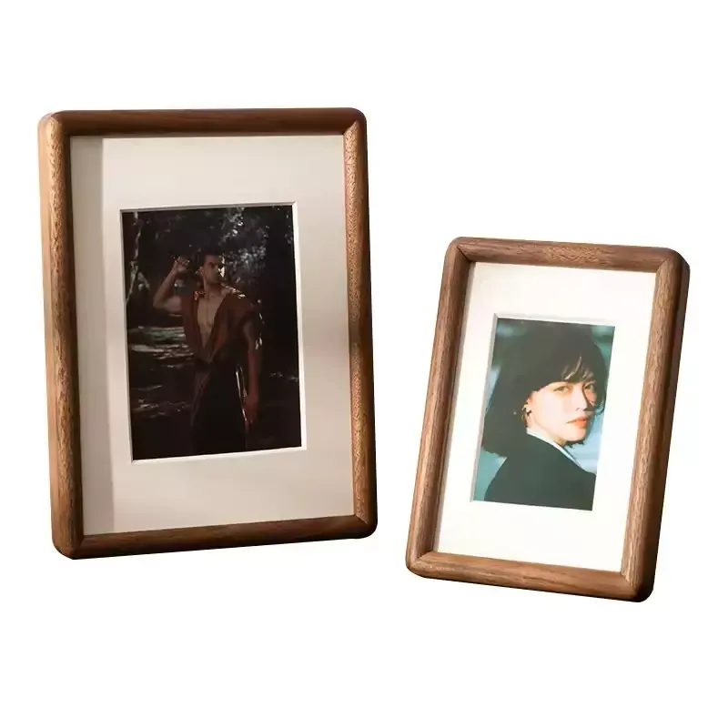 Wholesale 4x6", 5x7", 8x10", 11x14" Walnut Wood Photo Frame Mortise and Tenon Oak Picture Frame