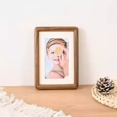 Wholesale 4x6", 5x7", 8x10", 11x14" Walnut Wood Photo Frame Mortise and Tenon Oak Picture Frame