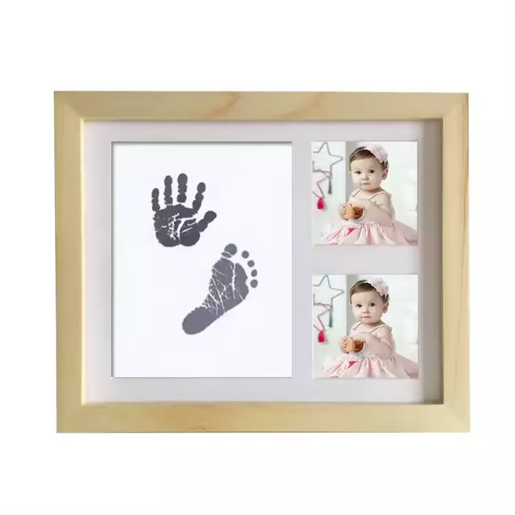 Customized Baby Keepsake Picture Frame Baby Handprint and Footprint Kit Photo Frame