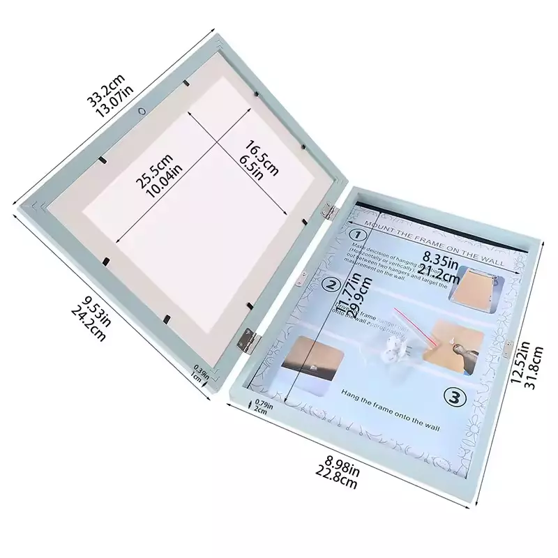Custom Children's Doodling Flip Frame with Shatterproof Glass, Children's Artwork Photo Frame