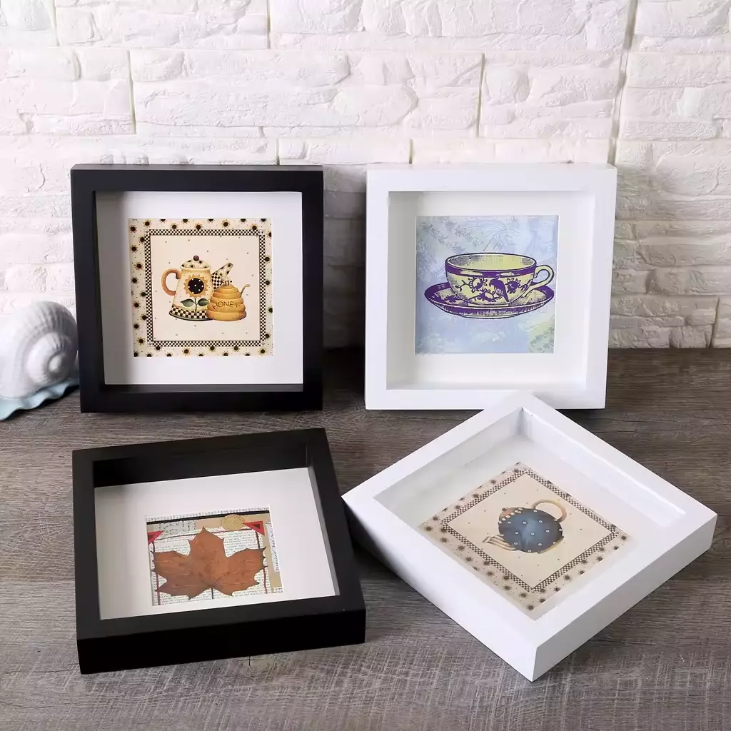 Wholesale Classic White Shadow Box Frame 12*12 Inch Square Shadow Box