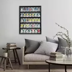 Customized Vertical Card Display Frame, Lockable 35 Graded Sports Card Shadow Box