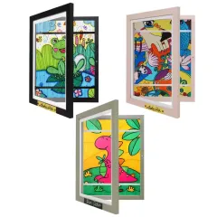 Custom MDF Wood Kid Artwork Frame Name Personal Signature Photo Frame