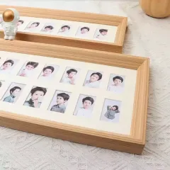 Wholesale Nordic Solid Wood Photo Frame Rectangle 10/20 Grids Children's Id Picture Frame