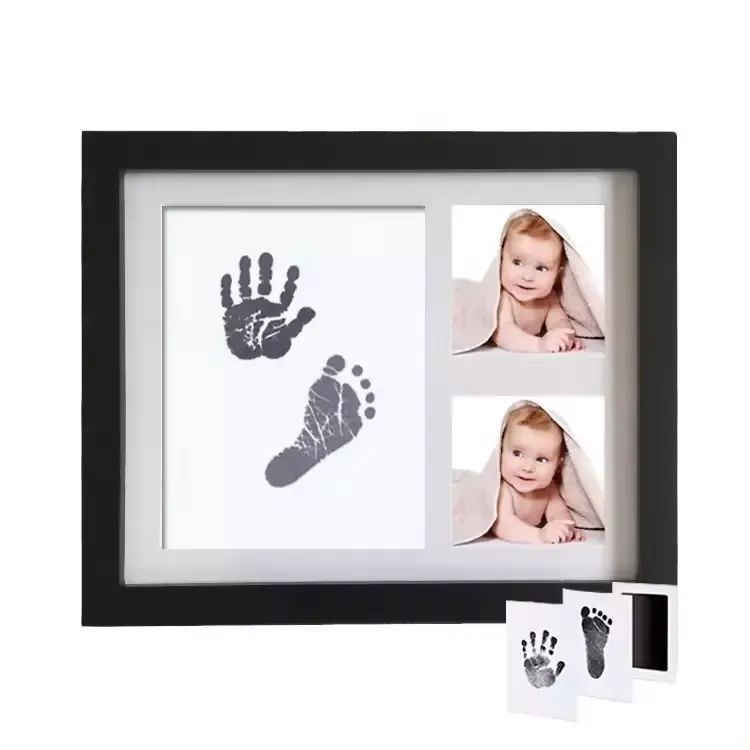 Customized Baby Keepsake Picture Frame Baby Handprint and Footprint Kit Photo Frame