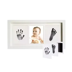 Custom Baby Handprint and Footprint Kit MDF Wooden Photo Frame Baby Keepsake Picture Frame