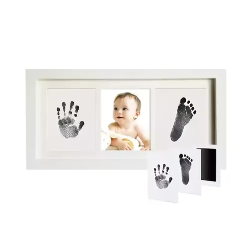 Custom Baby Handprint and Footprint Kit MDF Wooden Photo Frame Baby Keepsake Picture Frame