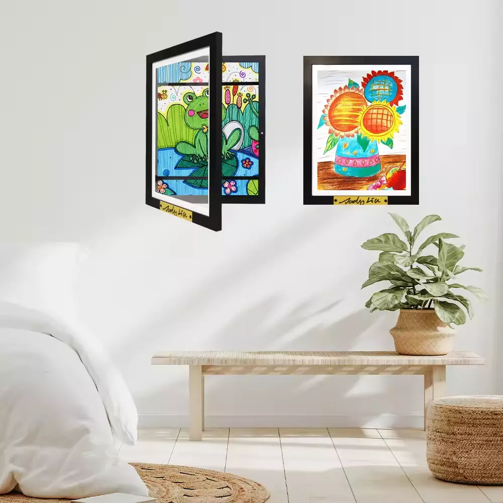 Custom MDF Wood Kid Artwork Frame Name Personal Signature Photo Frame