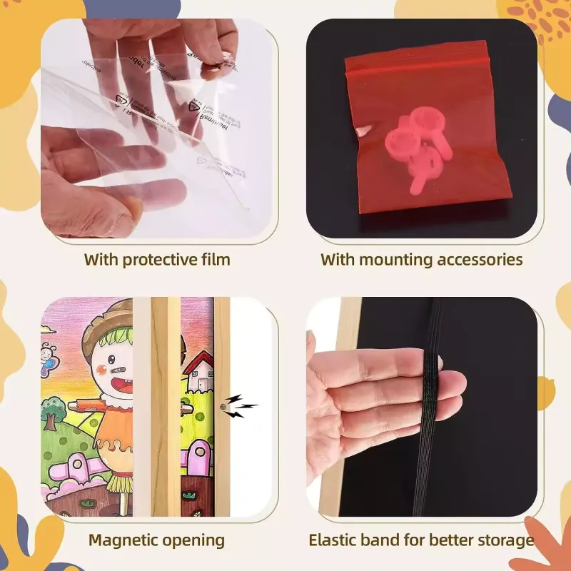 Wholesale Front Opening Glass Kids Artwork Frame A4, A3, 10x12.5, 8.5x11, 9x12 Photo Frame
