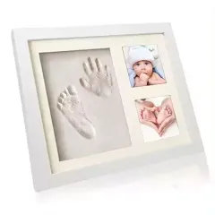 Customized Baby Keepsake Picture Frame Baby Handprint and Footprint Kit Photo Frame