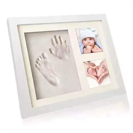 Customized Baby Keepsake Picture Frame Baby Handprint and Footprint Kit Photo Frame