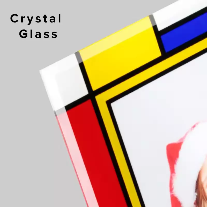 Customized Diamond Edged Glass Photo Frame Stained Crystal Picture Frame
