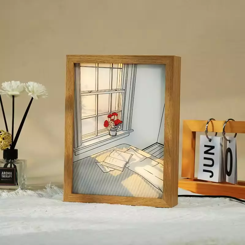 Custom Night Light Painting Photo Frame Creative Luminous Picture Frame