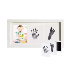 Custom Baby Handprint and Footprint Kit MDF Wooden Photo Frame Baby Keepsake Picture Frame