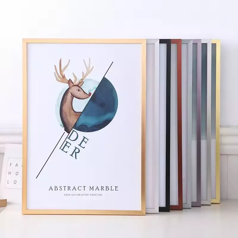 Wholesale Metal Photo Frame Table Hanging Wall Aluminum Alloy Picture Frame