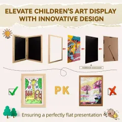 Wholesale Front Opening Glass Kids Artwork Frame A4, A3, 10x12.5, 8.5x11, 9x12 Photo Frame
