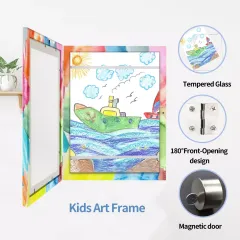 Customized Kids Artwork Frame Shatter Resistant Glass Photo Frame