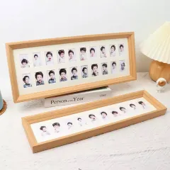 Wholesale Nordic Solid Wood Photo Frame Rectangle 10/20 Grids Children's Id Picture Frame