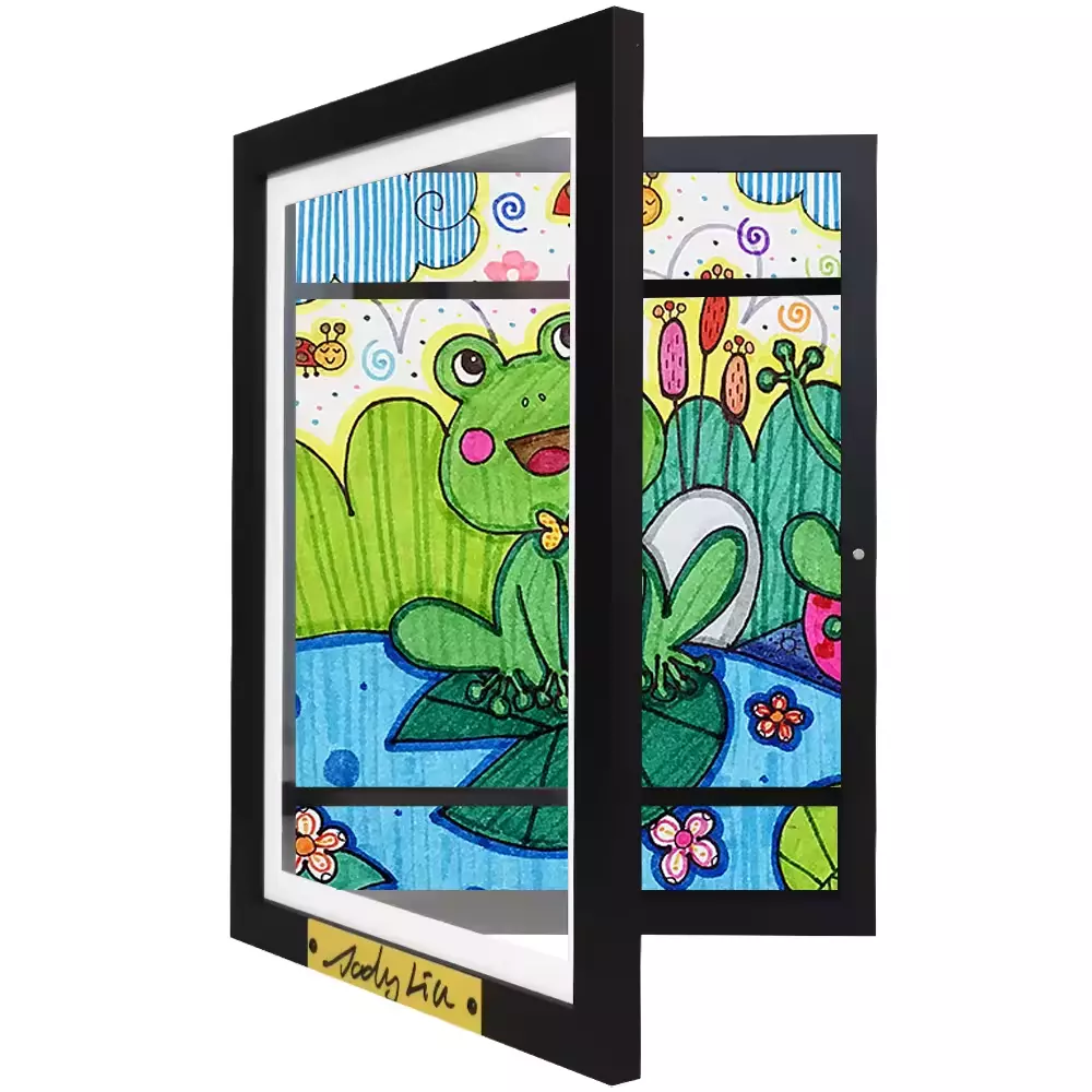 Custom MDF Wood Kid Artwork Frame Name Personal Signature Photo Frame