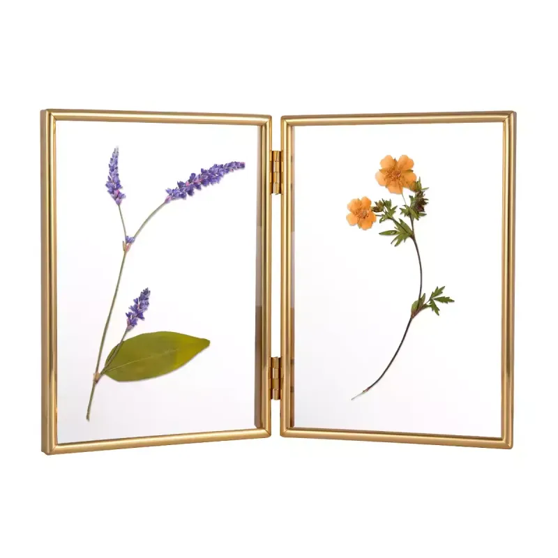 Custom Metal Hinged Photo Frame 2 Piece Folding Picture Frame