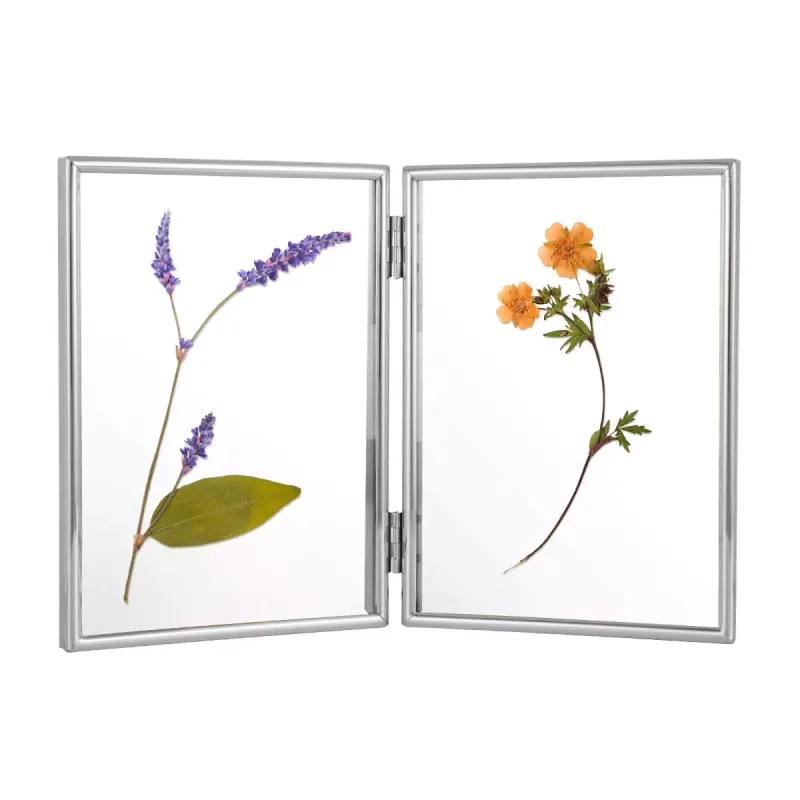 Custom Metal Hinged Photo Frame 2 Piece Folding Picture Frame