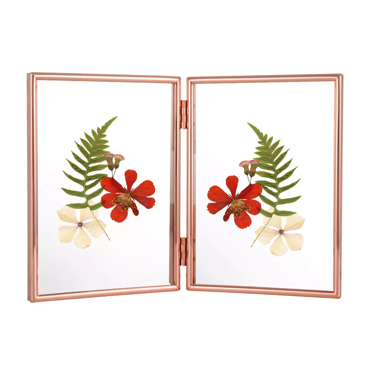 Custom Metal Hinged Photo Frame 2 Piece Folding Picture Frame