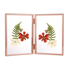 Custom Metal Hinged Photo Frame 2 Piece Folding Picture Frame