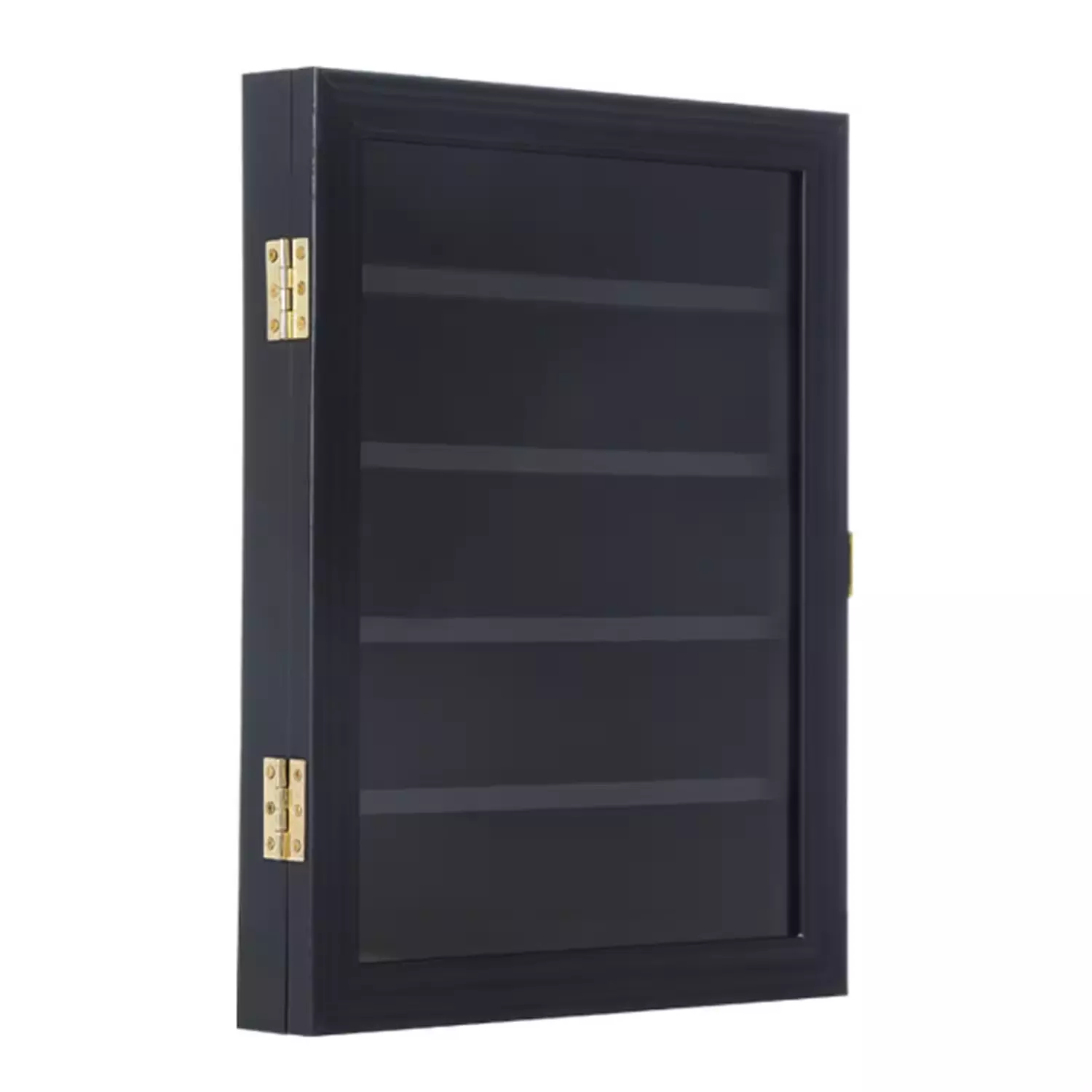 Custom Challenge Coin Display Case, Lockable Wooden Shadow Box with Removable Grooves