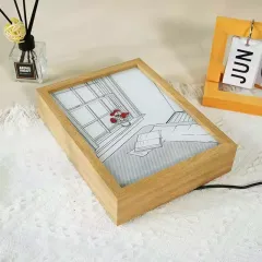 Custom Night Light Painting Photo Frame Creative Luminous Picture Frame