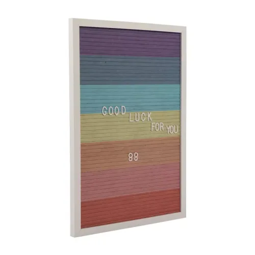 Custom Letter Board Frame with Colorful Felt, Changeable Letter Board with White Plastic Letters