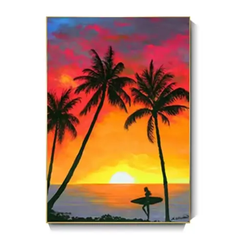 Custom 5d Diamond Painting Digital Oil Painting Sunset Landscape Oil Painting