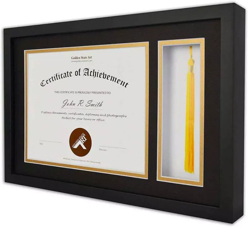 Custom 8.5 x 11" Diploma Tassel Frame University College Certificate Frame