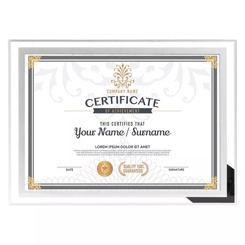 Customized Graduation Certificate Glass Frame Diploma Photo Frame