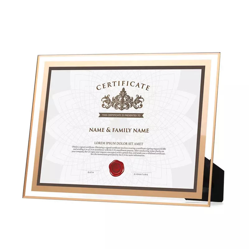 Customized Graduation Certificate Glass Frame Diploma Photo Frame