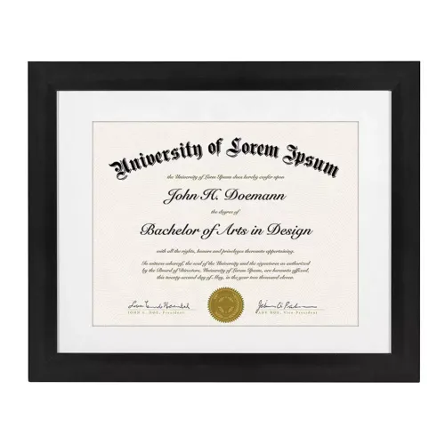 Custom Certificate Frame 8.5*11 University College Graduation Diploma Frame