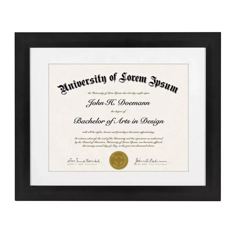 Custom Certificate Frame 8.5*11 University College Graduation Diploma Frame