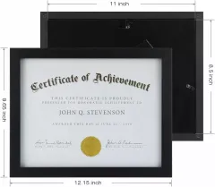 Custom Certificate Frame 8.5*11 University College Graduation Diploma Frame
