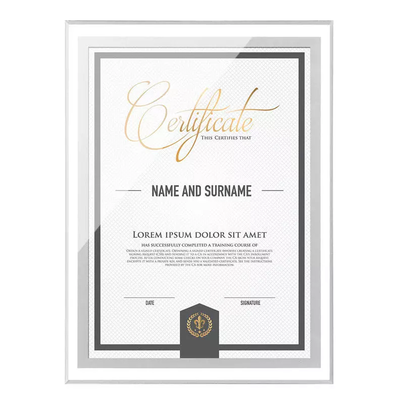 Customized Graduation Certificate Glass Frame Diploma Photo Frame