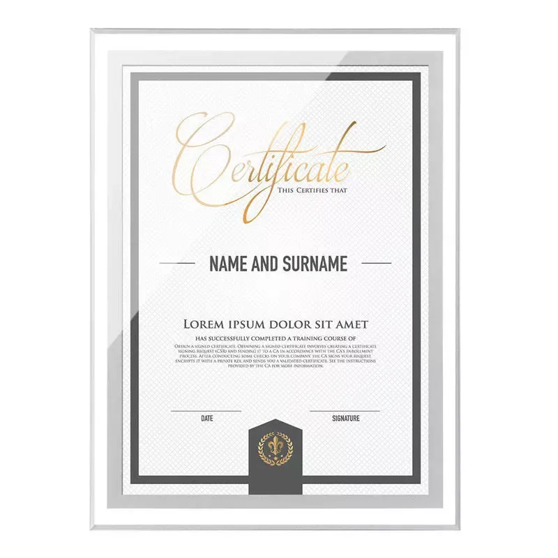 Customized Graduation Certificate Glass Frame Diploma Photo Frame