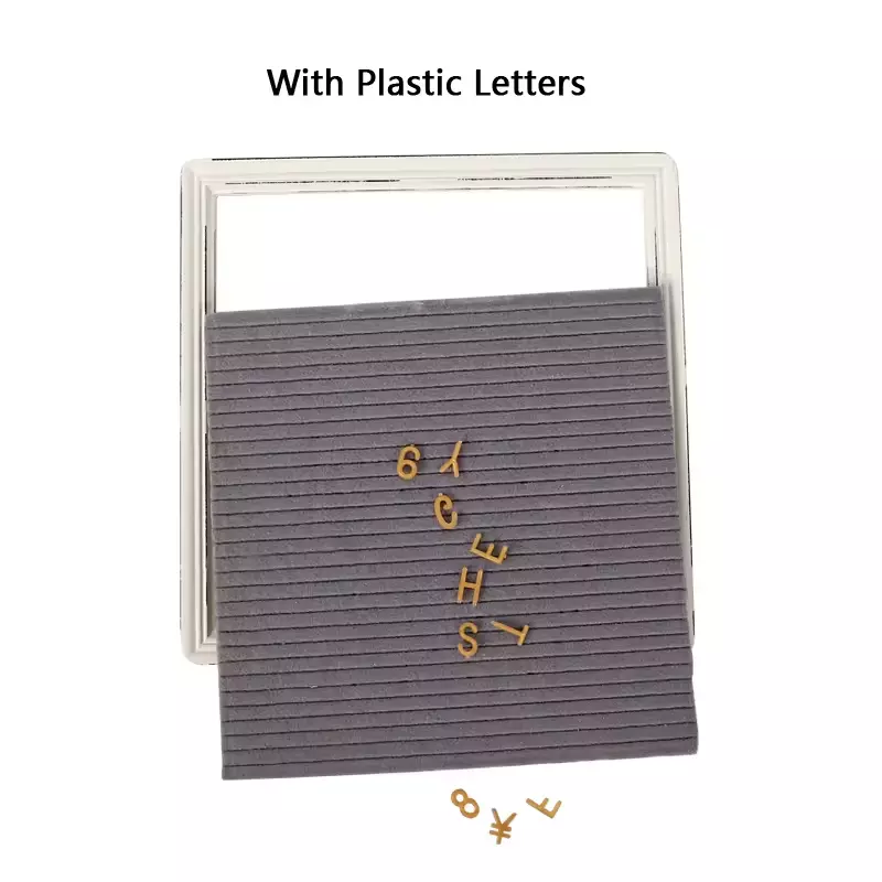 Wholesale Felt Letter Board 10*10" Wooden Frame with Plastic Letters, Changeable Felt Message Board