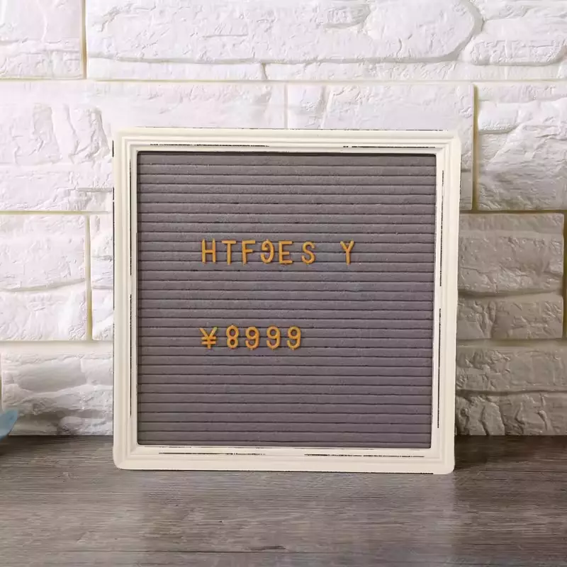 Wholesale Felt Letter Board 10*10" Wooden Frame with Plastic Letters, Changeable Felt Message Board