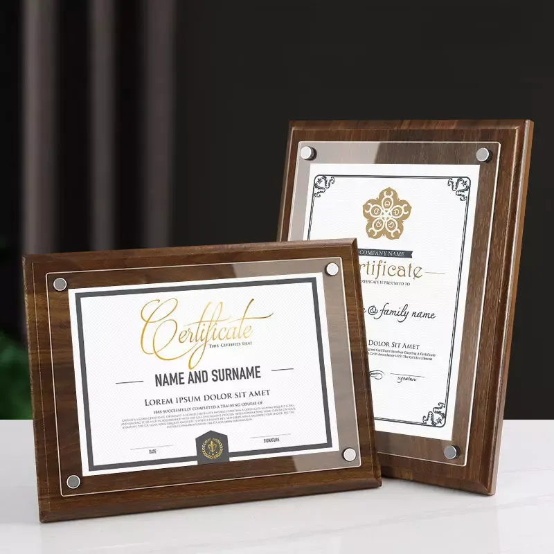 Wholesale Wood Plaque Frame Certificate Diploma Frame