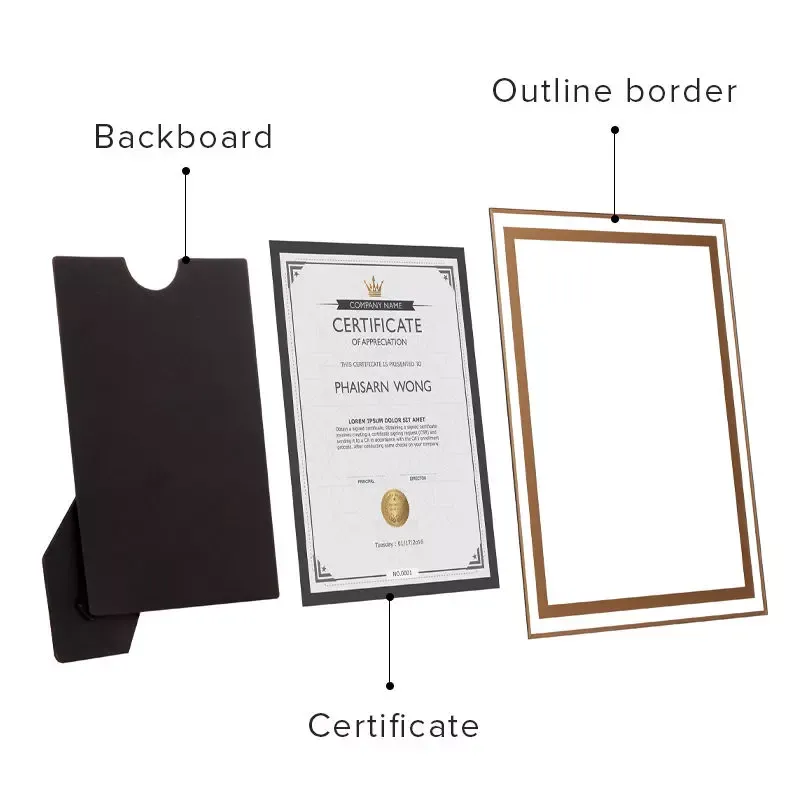 Customized Graduation Certificate Glass Frame Diploma Photo Frame