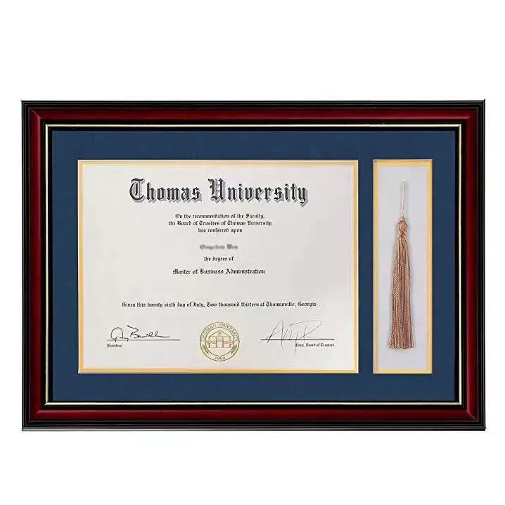 Custom 8.5 x 11" Diploma Tassel Frame University College Certificate Frame
