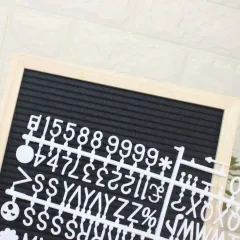 Custom Natural Wooden Felt Letter Board Frame with Changeable Letters