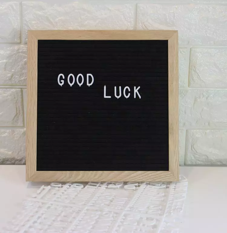 Custom Natural Wooden Felt Letter Board Frame with Changeable Letters