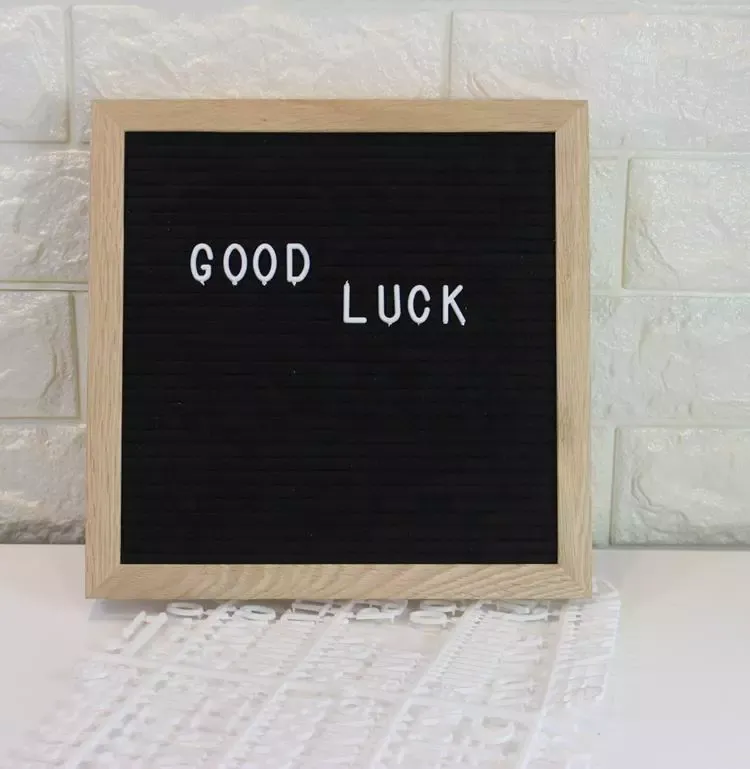 Custom Natural Wooden Felt Letter Board Frame with Changeable Letters