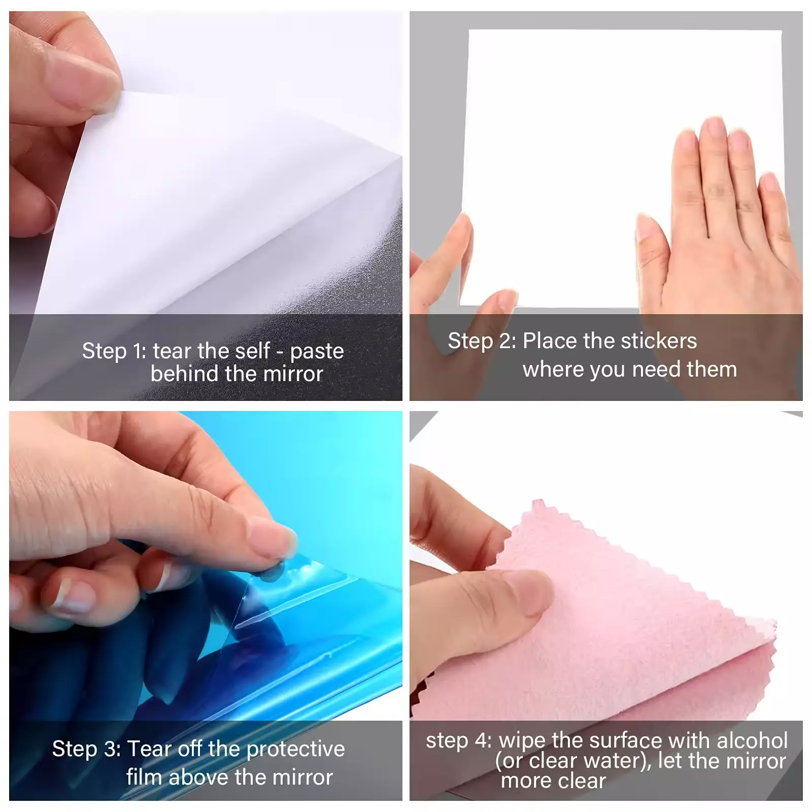 Custom Flexible Frameless Small Mirror Self Adhesive Acrylic Mirror