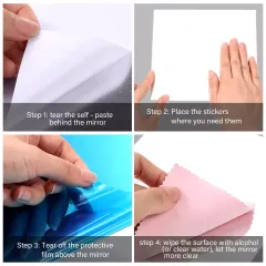 Custom Flexible Frameless Small Mirror Self Adhesive Acrylic Mirror